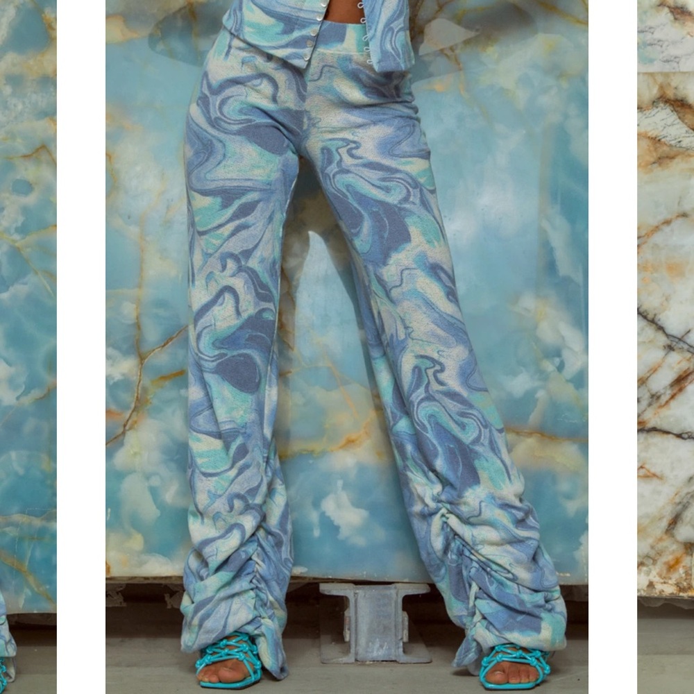 Jaded London Blue Marble Pant SIZE UK 4